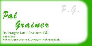 pal grainer business card